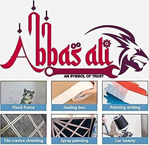 Abbasali Adhesive Masking Tape General Purpose Painter&#39;S Tape Bulk For Painting, Labeling, Packing, Craft, Art, Home, Office, School Etc. (Pack Of 2-2 Inch)