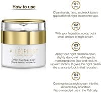 All&eacute;gresse 24 Karat Skincare Golden Touch Night Cream - Anti Wrinkle Pm Moisturizer For Face &amp; Neck - Anti-Aging - Antioxidants - Peptides Complex For Fine Lines - 1.7 Oz