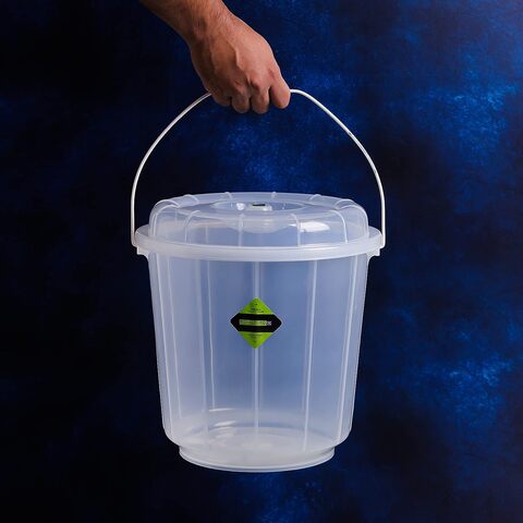 Clear plastic deals bucket with handle