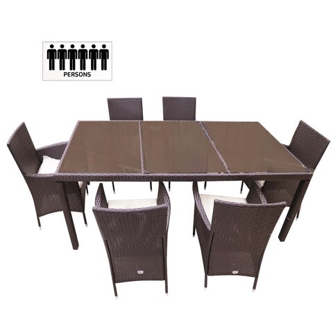 Procamp Rattan Oleron Dinner Set 6 Person (Plus Extra Supplier&#39;s Delivery Charge Outside Doha)
