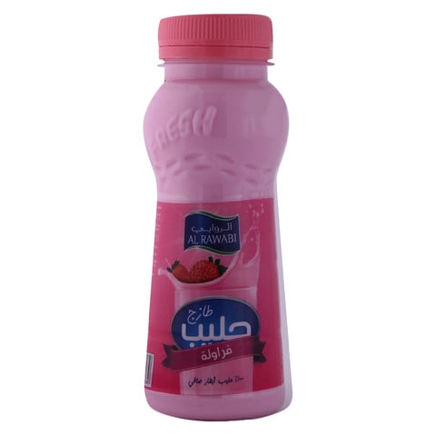 Al Rawabi Strawberry Flavoured Fresh Milk 200ml