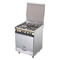 Kiriazi Gas Cooker 4 Burners - Silver - Stainless Steel - 6400