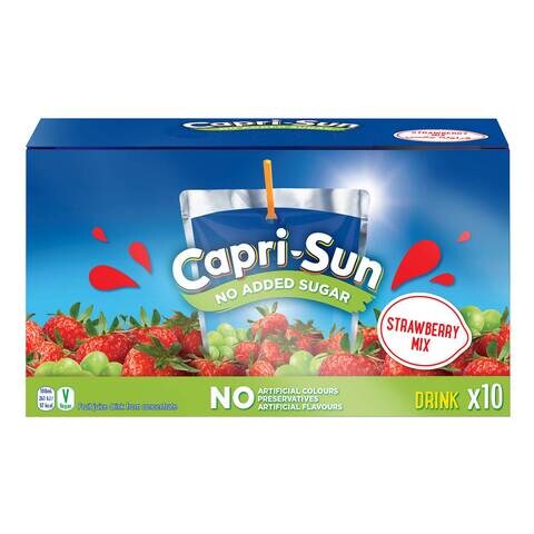 Capri-Sun No Added Sugar Strawberry Mix Juice 200ml Pack of 10