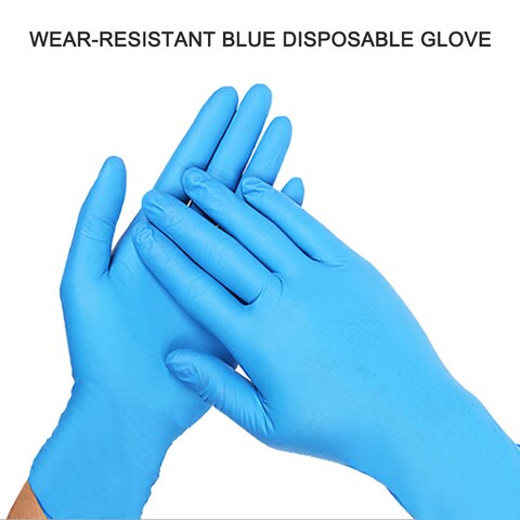 Decdeal - 100PCS Disposable Nitrile Gloves Powder Free Latex Free Gloves Protective Glove for Home Cleaning Restaurant Kitchen Catering Laboratory Use