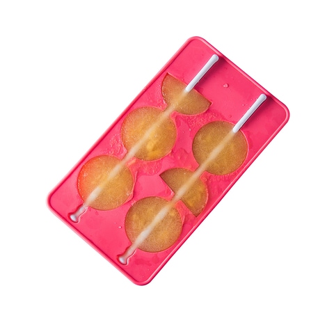 DEO KING Silicone Ice Cream &amp; Popsicle Mold With Stick Pink