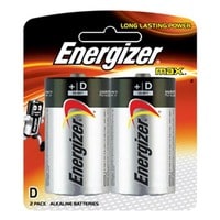 Energizer Max D Alkaline Batteries (E95) - Pack of 2