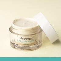 Aveeno Calm + Restore Oat Gel Facial Moisturizer For Sensitive Skin, Lightweight Gel Cream Face Moisturizer With Prebiotic Oat And Feverfew, Hypoallergenic, Fragrance- And Paraben-Free, 1.7 Oz