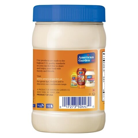 American Garden Real Mayonnaise Garlic Gluten-Free Dairy-Free 473ml