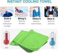Aiwanto 3Pack Cooling Towels Microfiber Towel Instant Releif For Yoga Golf Travel Gym Sports Camping