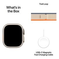 Apple Ultra 2 LTE 49mm Titanium Orange And Beige Trail Loop Medium/Large