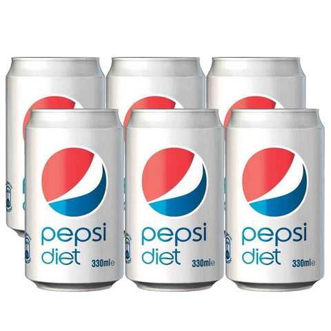 Buy Pepsi Drink Diet 330 Ml 6 Pieces Online Shop Beverages On Carrefour Jordan