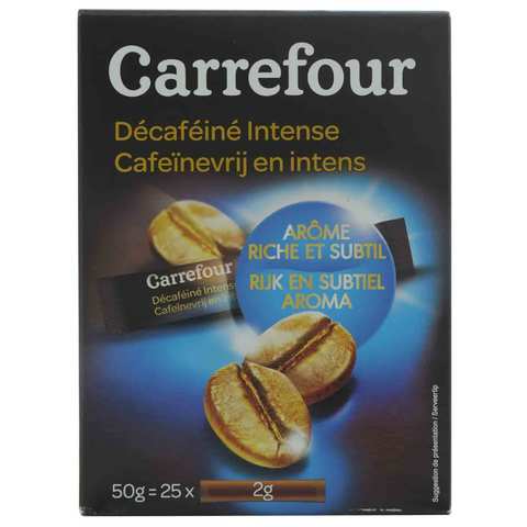 Carrefour Decaffeinated Instant Coffee 2 Gram 25 Pieces