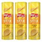 Buy Lays Stax Original Potato Crisps 170g x Pack of 3 in Kuwait