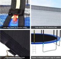 Rainbow Toys, Trampoline 14Ft Free Installation And Delivery High Quality Kids Fitness Exercise Equipment Outdoor Garden Jump Bed Trampoline With Safety Enclosure