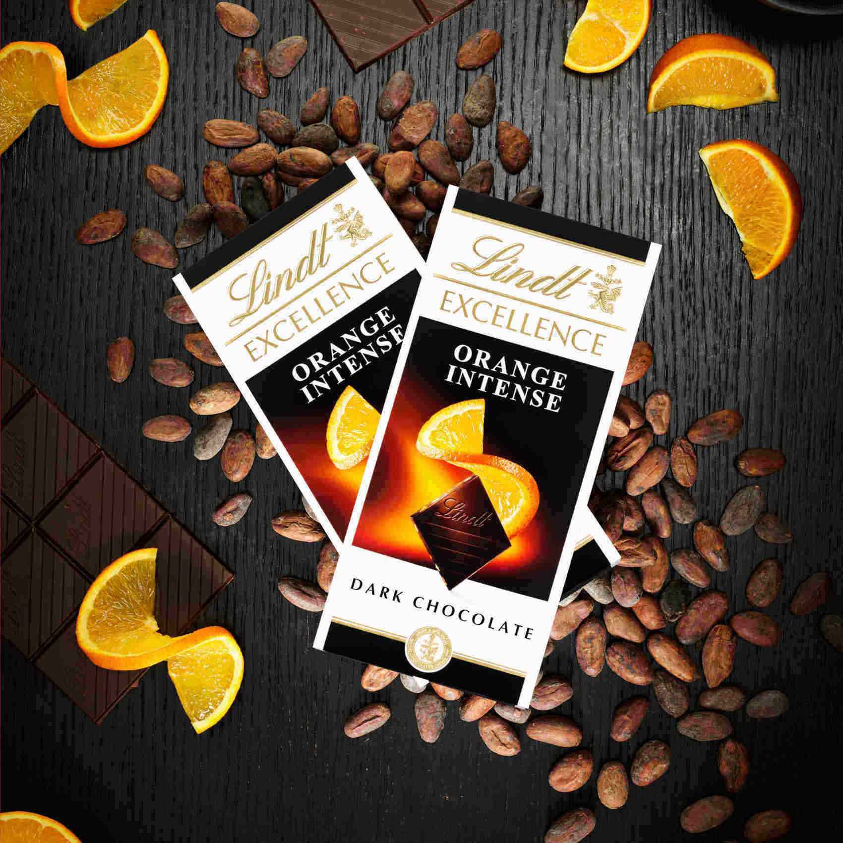 Lindt dark store chocolate orange