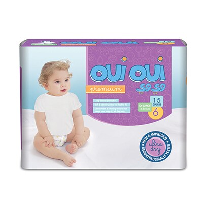 Oui Oui Premium Diaper Size 6 15 Count 16-30KG