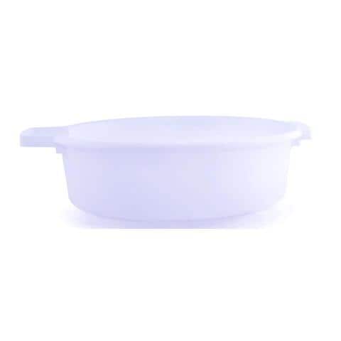Gab Plastic Round Basin, Clear - Available in several sizes