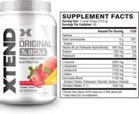 Scivation Xtend Original Bcaa Powder Strawberry Mango, Sugar Free Post Workout Muscle Recovery Drink With Amino Acids, 7G Bcaas For Men &amp; Women, 90 Servings