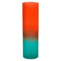 Glass Double Coloured Cylinder Vase 28cm