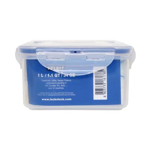 Lock & Lock 1L Food Storage Container - Rectangular HPL817