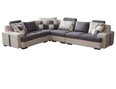 Fabric u deals shaped sectional