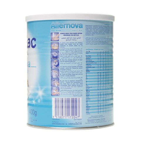 Novalac Allernova Infant Formula Milk Powder 400g