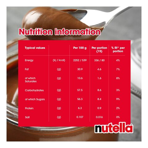 Nutella Hazelnut Chocolate Breakfast Spread Jar 750g