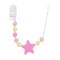 FACTORY PRICE- Subtle Star and Beads Pacifier Clips - Pink