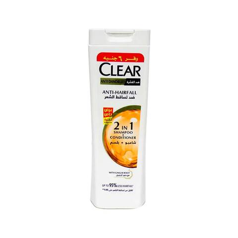 Buy Clear Anti Dandruff And Hair Fall Shampoo with Ginger Roots - 180 ml  Online - Shop Beauty & Personal Care on Carrefour Egypt