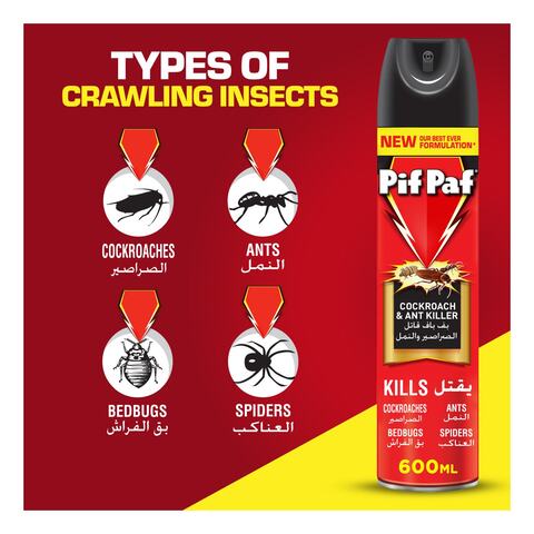 Pif Paf Cockroach And Ant Killer 600ml