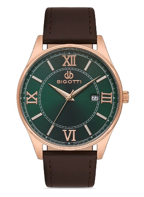 BIGOTTI NAPOLI MENS LEATHER STRAP WATCH - BG.1.10305-4