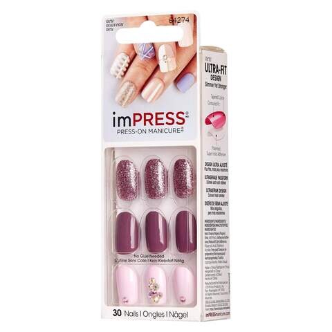 imPress Press-On Gossip Girl Artificial Nails - Multi Colour, 30 Piece