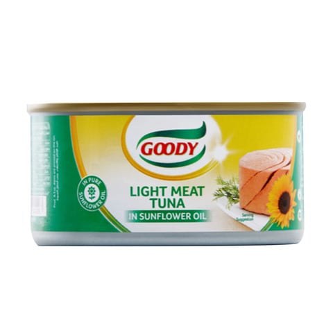 Buy Goody Light Meat Tuna In Sun Flower Oil 185g in Saudi Arabia
