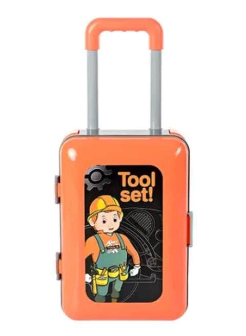 Child Toy 2 In 1 Portable Lightweight Compact Pretend Deluxe Tool Luggage Set For Boys