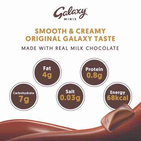 Galaxy Chocolate Minis Smooth Milk Mini Chocolate Bars 13 Bars 162.5g