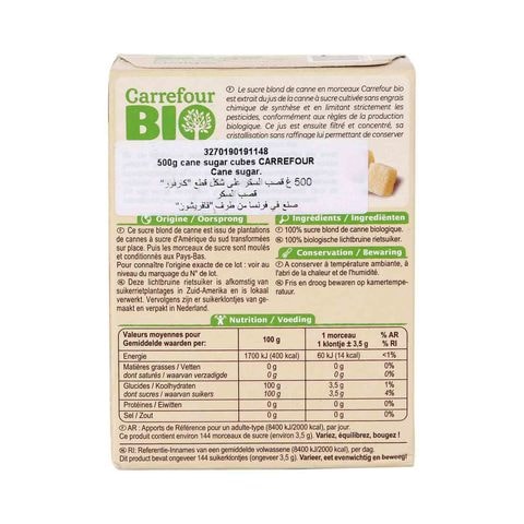 Carrefour Bio Organic Cane Sugar Cubes 500g