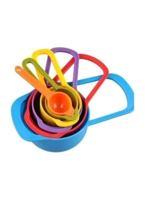 Generic 6-Piece Measuring Spoon And Cup Set Blue/Orange/Green