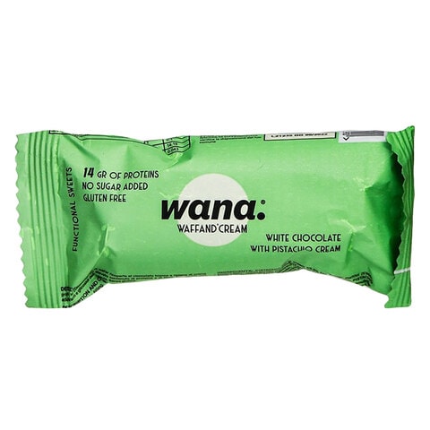 Wana Waffand&#39;Cream Bar Chocolate With Pistachio 43g