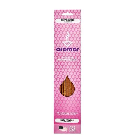 Aromar Spa Collection Bio Incense Sticks Baby Powder Brown 20 PCS
