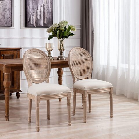 Farmhouse accent chairs set store of 2