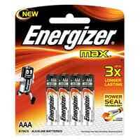 Energizer Max AAA Alkaline Battery EP2BP 8 Battery