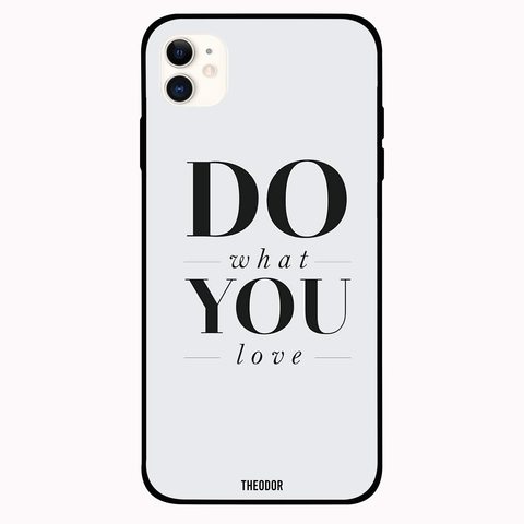 Theodor - Apple iPhone 12 Mini 5.4 inch Case Do What You Love Flexible Silicone