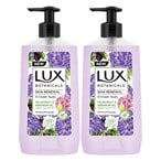Buy Lux Botanicals Perfumed Hand Soap With Fig Extract And Geranium Oil Purple 250ml Pack of 2 in UAE
