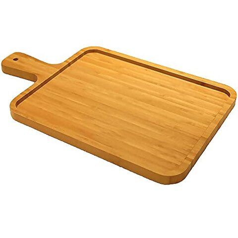 Generic Makeup Toy Pizza Tray Pizza Pan With Handle Pizza Baking Tray Pizza Board Tray Baking Cutting Chopping Board With Handle For Cheese Bread Cake Fruit Snack