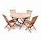 Paradiso Bali Octagonal Table With Chair Set Brown Pack of 5