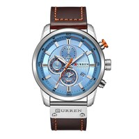 CURREN-Curren Men Fashion PU Leather Sports Wrist Watch Casual Watch Luxury Water-Resistant Quartz Watch with Exquisite Box