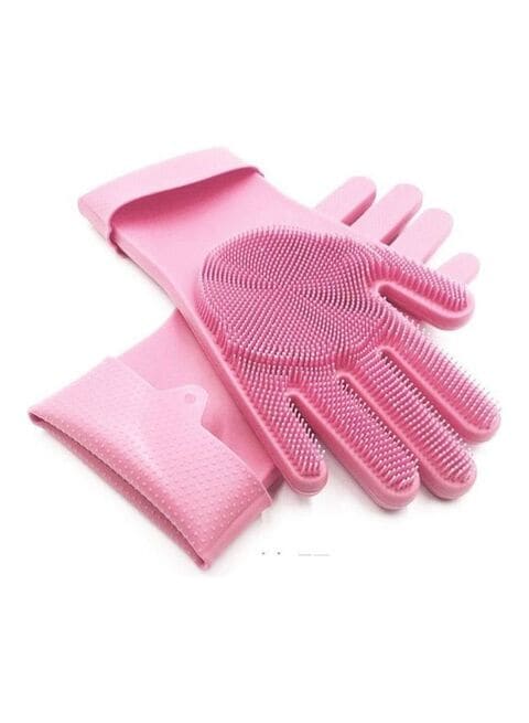 اشتري Generic Dish Washing Gloves Pink في الامارات