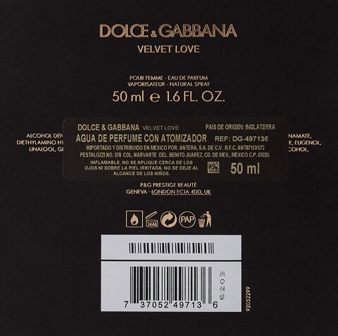 Dolce &amp; Gabbana Velvet Love Eau De Parfum, 50ml