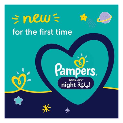 Pampers Baby-Dry Night Diapers,  Size 5, 12-17Kg, 58 Diapers