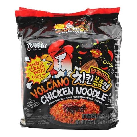 Paldo Volcano Chicken Noodles 140g Pack of 4